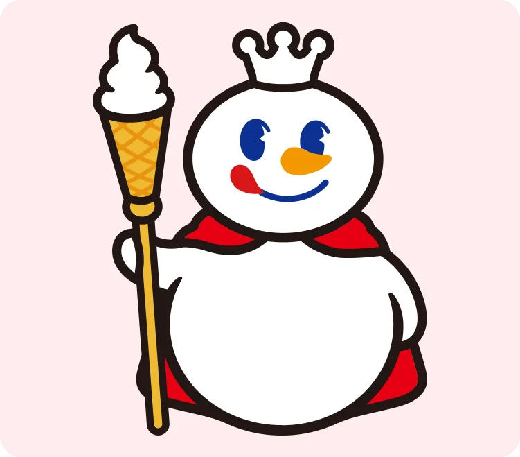 MIXUE Snow King official brand character holding an ice-cream staff